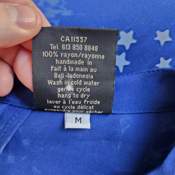 COCO INTERNATIONAL Maxi Dress Short Sleeve Stars Celestial M Whimsy Handmade - Picture 8 of 8